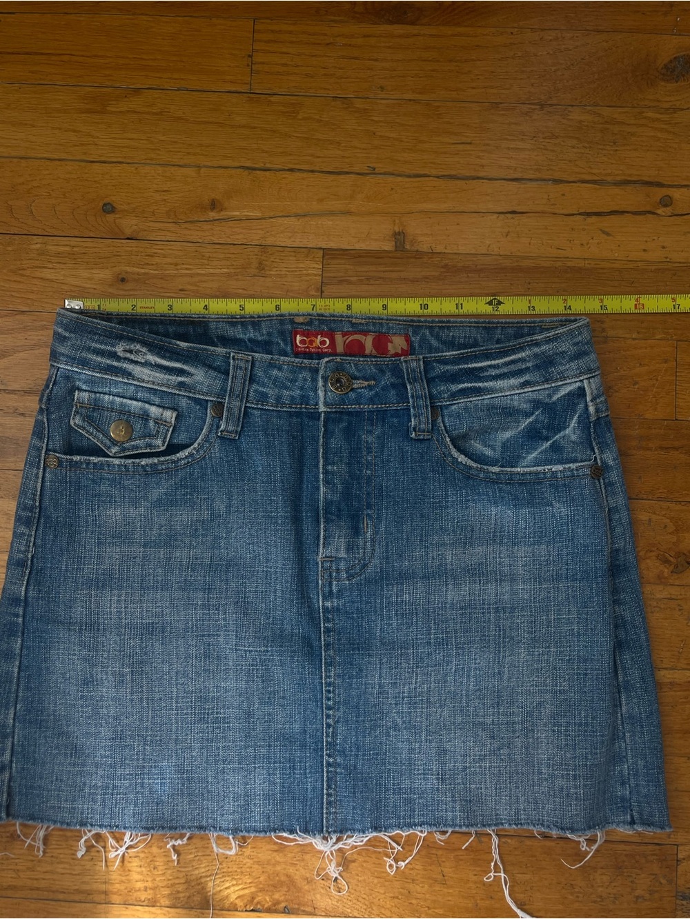Denim mini skirt